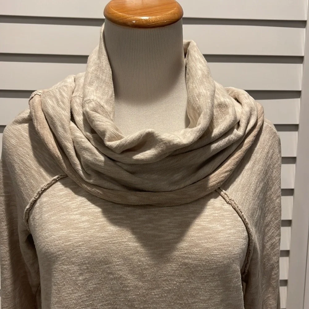Free People Beach Cocoon Cowl Neck Pullover, 100% Cotton - Picture 6 of 9